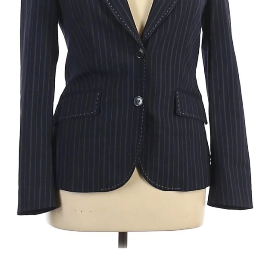 H Hilfiger blue &White pinstripe Wool Blazer‎